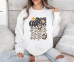 Flower Sweatshirt, Flower Print Sweatshirt, Gift For Women, Cute Plant Sweatshirt, Women Sweatshirt, Flower Lovers Sweatshirt