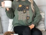 Flower Sweatshirt, Flower Print Sweatshirt, Gift For Women, Cute Plant Sweatshirt, Women Sweatshirt, Flower Lovers Sweatshirt