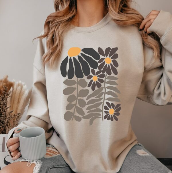 Flower Sweatshirt, Flower Print Sweatshirt, Gift For Women, Cute Plant Sweatshirt, Women Sweatshirt, Flower Lovers Sweatshirt