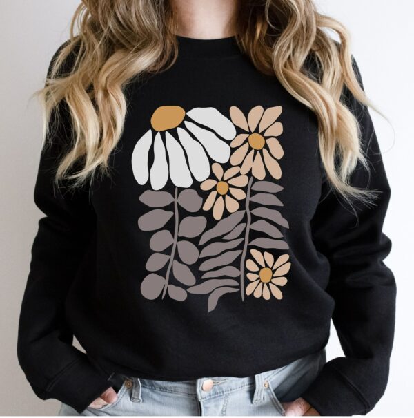 Flower Sweatshirt, Flower Print Sweatshirt, Gift For Women, Cute Plant Sweatshirt, Women Sweatshirt, Flower Lovers Sweatshirt