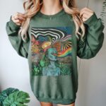 Vision Quest Trippy Sweatshirt , Comfy Dreamcore Hippie Clothes , Gender Neutral Psychedelic Crewneck , Fairycore And Weirdcore Clothing