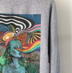 Vision Quest Trippy Sweatshirt , Comfy Dreamcore Hippie Clothes , Gender Neutral Psychedelic Crewneck , Fairycore And Weirdcore Clothing