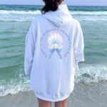 Ocean Inspired Style Coastal Aesthetic Mermaid Core Clothes Ocean Beach Hoodie Beachy Hoodies Beachy Hoodie Shell Hoodie Seashell Hoodie