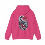 Cozy Japanese Koi Fish Hoodie, Nautical Asian Art Sweater, Unisex Tokyo Style, Urban Pond-Themed Hooded Top, Perfect For The Beach.