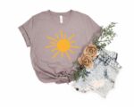 Sun Graphic T-Shirt Minimalist Sun Design Perfect Shirt For Everyday Wear Bright And Cheerful Summer Vibes Graphic Tee