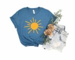 Sun Graphic T-Shirt Minimalist Sun Design Perfect Shirt For Everyday Wear Bright And Cheerful Summer Vibes Graphic Tee