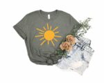 Sun Graphic T-Shirt Minimalist Sun Design Perfect Shirt For Everyday Wear Bright And Cheerful Summer Vibes Graphic Tee