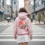 Koi Fish & Cherry Blossoms Hoodie - Japanese Art-Inspired Cozy Sweatshirt