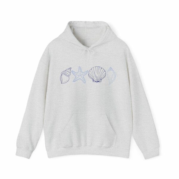 Seashell Hoodie, Beach Theme Sweater Gift, Ocean Lover Pullover, Unisex Sweatshirt, Teen Fashion Jumper, Coastal Hooded Top